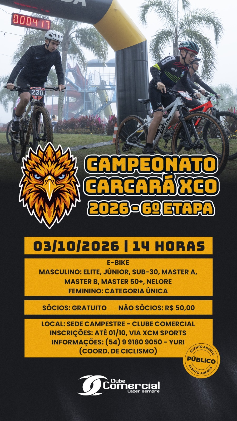 Imagem do evento Campeonato Carcará de XCO - 6ª Etapa